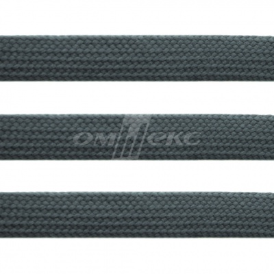 Шнур плетеный (плоский) d-12 мм, (уп.90+/-1м), 100% полиэстер, цв.272 - серый - купить в Сарове. Цена: 8.62 руб.