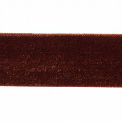 Лента бархатная нейлон, шир.25 мм, (упак. 45,7м), цв.120-шоколад - купить в Сарове. Цена: 981.09 руб.