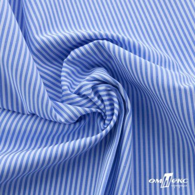 Ткань сорочечная Полоска Кенди, 115 г/м2, 58% пэ,42% хл, шир.150 см, цв.2-голубой, (арт.110) - купить в Сарове. Цена 306.69 руб.