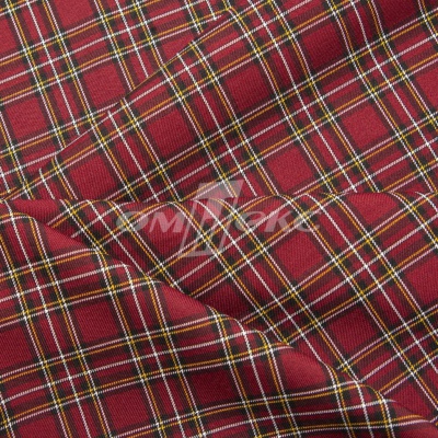 Ткань костюмная клетка 24379 2012, 230 гр/м2, шир.150см, цвет бордовый/бел/жел - купить в Сарове. Цена 539.74 руб.