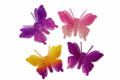 Бабочка декоративная пластиковая #12 - купить в Сарове. Цена: 7.09 руб.