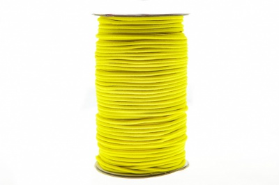 0370-1301-Шнур эластичный 3 мм, (уп.100+/-1м), цв.110 - желтый - купить в Сарове. Цена: 459.62 руб.