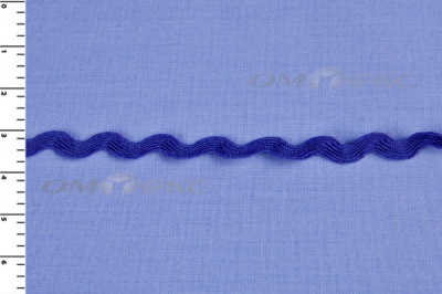 Тесьма плетеная "Вьюнчик"/синий - купить в Сарове. Цена: 40.72 руб.