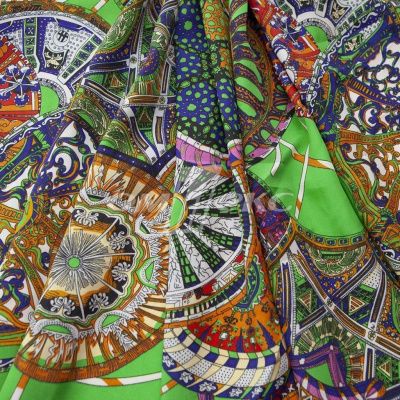 Плательная ткань "Фламенко" 25.1, 80 гр/м2, шир.150 см, принт этнический - купить в Сарове. Цена 243.96 руб.