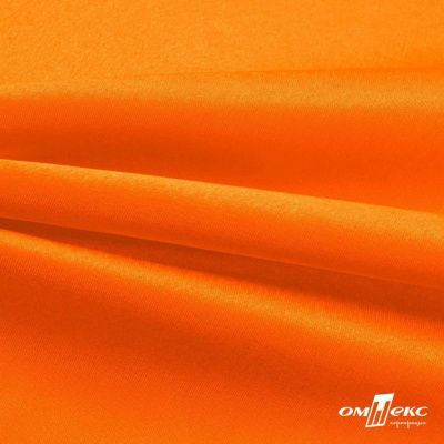 Поли креп-сатин 15-1263, 125 (+/-5) гр/м2, шир.150см, цвет оранжевый - купить в Сарове. Цена 155.57 руб.