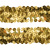 Тесьма с пайетками D16, шир. 30 мм/уп. 25+/-1 м, цвет золото - купить в Сарове. Цена: 1 087.39 руб.