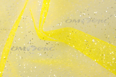 Сетка Глиттер, 40 гр/м2, шир.160см, цвет жёлтый - купить в Сарове. Цена 163.01 руб.