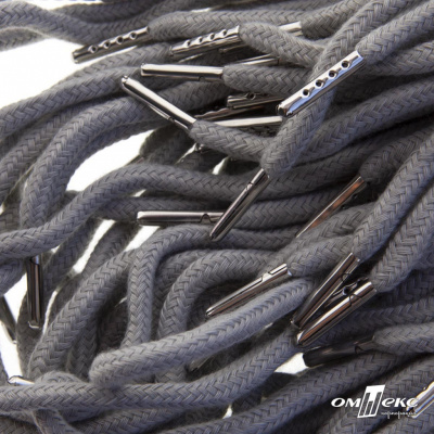 Шнурки #107-08, круглые 130 см, цв.серый - купить в Сарове. Цена: 26.88 руб.