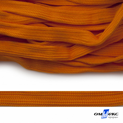 Шнур плетеный (плоский) d-12 мм, (уп.90+/-1м), 100% полиэстер, цв.267 - оранжевый - купить в Сарове. Цена: 8.62 руб.