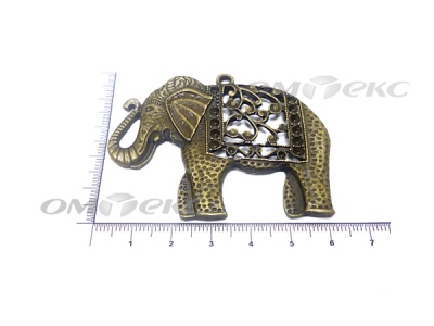 Декоративный элемент для творчества из металла "Слон"  - купить в Сарове. Цена: 26.93 руб.