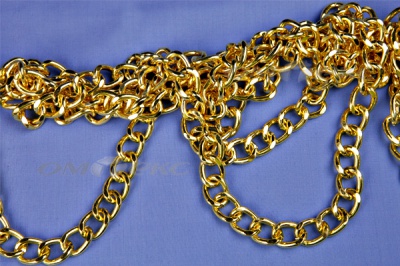 Цепь металл декоративная №11 (17*13) золото (10+/-1 м)  - купить в Сарове. Цена: 1 341.87 руб.