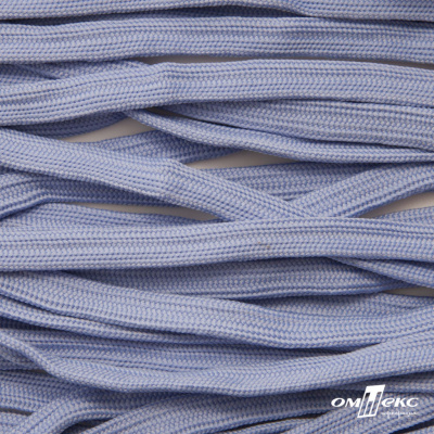 Шнур плетеный (плоский) d-12 мм, (уп.90+/-1м), 100% полиэстер, цв.259 - голубой - купить в Сарове. Цена: 8.62 руб.