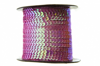 Пайетки "ОмТекс" на нитях, CREAM, 6 мм С / упак.73+/-1м, цв. 89 - розовый - купить в Сарове. Цена: 468.37 руб.