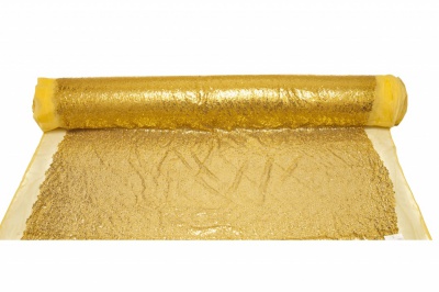 Сетка с пайетками №6, 188 гр/м2, шир.130см, цвет золото - купить в Сарове. Цена 371.02 руб.