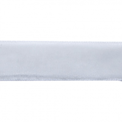 Лента бархатная нейлон, шир.12 мм, (упак. 45,7м), цв.01-белый - купить в Сарове. Цена: 457.61 руб.