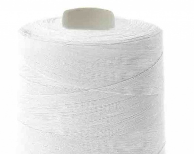 Швейные нитки (армированные) 28S/2, нам. 2 500 м, цвет белый - купить в Сарове. Цена: 148.95 руб.