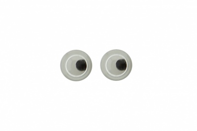 Глазки для игрушек, круглые, с бегающими зрачками, 3 мм/упак.100+/-5 шт, цв. -черно-белые - купить в Сарове. Цена: 25.40 руб.