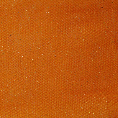 Сетка Глиттер, 24 г/м2, шир.145 см., оранжевый - купить в Сарове. Цена 117.24 руб.