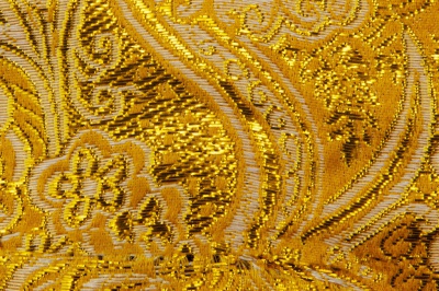 Ткань костюмная жаккард №12, 140 гр/м2, шир.150см, цвет жёлтый - купить в Сарове. Цена 383.29 руб.