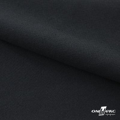 Трикотажное полотно "Капри" 100% полиэстр, 152см, 320 г/м2, чёрный, м - купить в Сарове. Цена 374 руб.