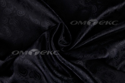 Ткань подкладочная жаккард Р14098, чёрный, 85 г/м2, шир. 150 см, 230T - купить в Сарове. Цена 166.45 руб.