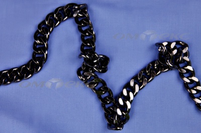Цепь металл декоративная №9 (13,5*16,5) черная (10+/-1 м)  - купить в Сарове. Цена: 808.92 руб.