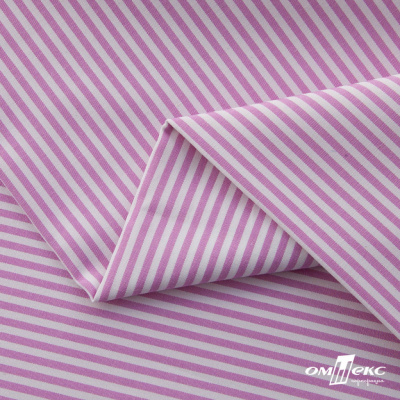 Ткань сорочечная Полоска Кенди, 115 г/м2, 58% пэ,42% хл, шир.150 см, цв.1-розовый, (арт.110) - купить в Сарове. Цена 306.69 руб.