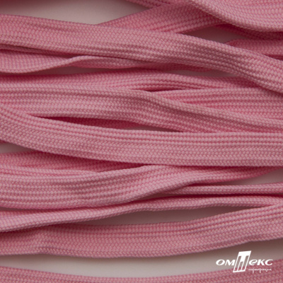 Шнур плетеный (плоский) d-12 мм, (уп.90+/-1м), 100% полиэстер, цв.256 - розовый - купить в Сарове. Цена: 8.62 руб.