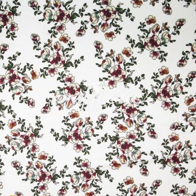 Плательная ткань "Фламенко" 23.1, 80 гр/м2, шир.150 см, принт растительный - купить в Сарове. Цена 264.56 руб.