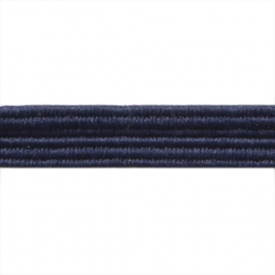 Резиновые нити с текстильным покрытием, шир. 6 мм ( упак.30 м/уп), цв.- 117-т.синий - купить в Сарове. Цена: 152.05 руб.