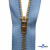 Молнии джинсовые металл т-5, 18 см латунь (YG), цв.-деним (231) - купить в Сарове. Цена: 22.80 руб.