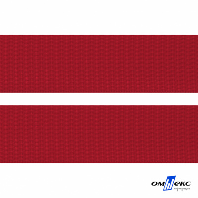 Красный- цв.171-Текстильная лента-стропа 550 гр/м2 ,100% пэ шир.40 мм (боб.50+/-1 м) - купить в Сарове. Цена: 637.68 руб.