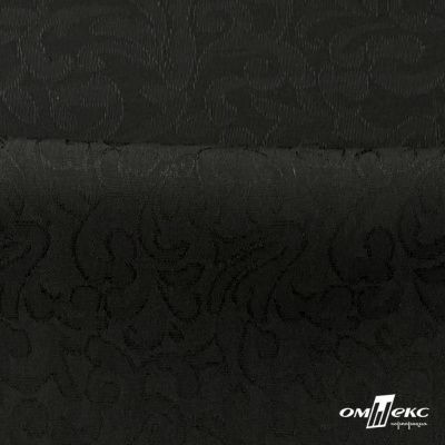 Ткань жаккард королевский, 100% полиэстр 180 г/м 2, шир.150 см, цв-черный - купить в Сарове. Цена 296.39 руб.
