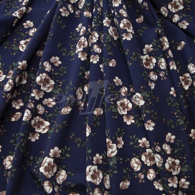 Плательная ткань "Фламенко" 3.2, 80 гр/м2, шир.150 см, принт растительный - купить в Сарове. Цена 239.03 руб.