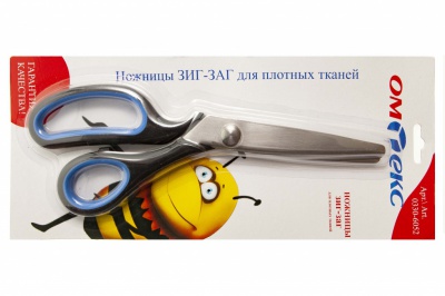 Ножницы арт.0330-6052 "ЗИГ-ЗАГ" 5 мм, для плотных тканей , 9"/ 229 мм - купить в Сарове. Цена: 740.56 руб.