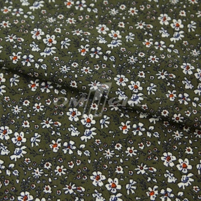 Плательная ткань "Фламенко" 11.2, 80 гр/м2, шир.150 см, принт растительный - купить в Сарове. Цена 259.21 руб.