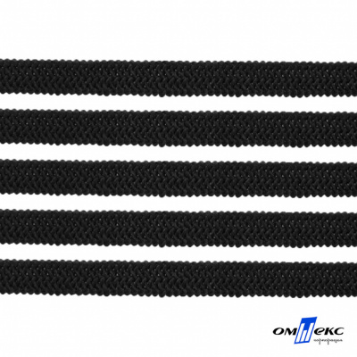 Лента эластичная вязанная (резинка) 4 мм (200+/-1 м) 400 гр/м2 черная бобина "ОМТЕКС" - купить в Сарове. Цена: 1.76 руб.