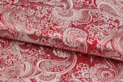 Ткань костюмная жаккард, 135 гр/м2, шир.150см, цвет красный№3 - купить в Сарове. Цена 441.94 руб.