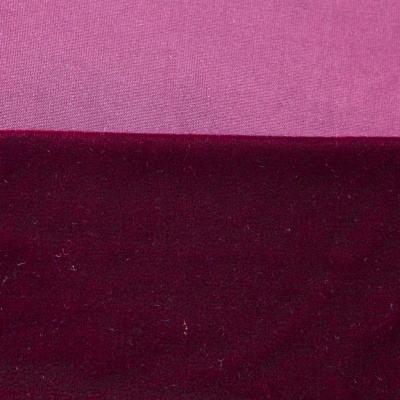 Бархат стрейч №2, 240 гр/м2, шир.160 см, (2,6 м/кг), цвет бордо - купить в Сарове. Цена 740.88 руб.