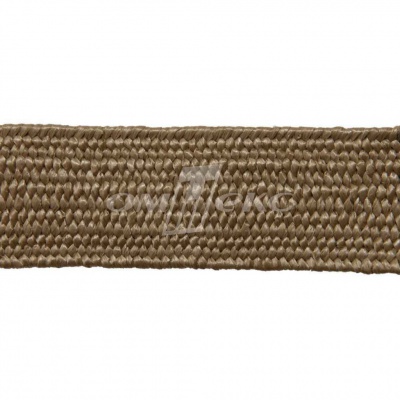 Тесьма отделочная полипропиленовая плетеная эластичная #2, шир. 40мм, цв.- соломенный - купить в Сарове. Цена: 50.99 руб.