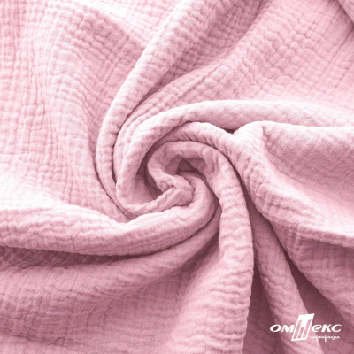 Ткань Муслин, 100% хлопок, 125 гр/м2, шир. 135 см   Цв. Розовый Кварц   - купить в Сарове. Цена 337.25 руб.