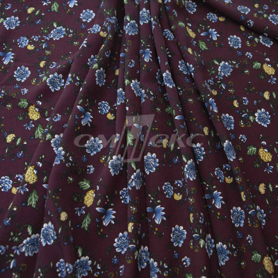 Плательная ткань "Фламенко" 4.1, 80 гр/м2, шир.150 см, принт растительный - купить в Сарове. Цена 259.21 руб.