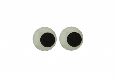 Глазки для игрушек, круглые, с бегающими зрачками, 8 мм/упак.50+/-2 шт, цв. -черно-белые - купить в Сарове. Цена: 15.88 руб.
