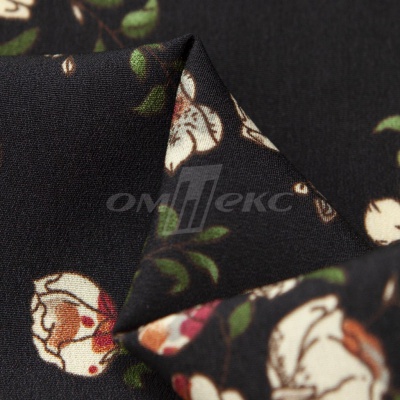 Плательная ткань "Фламенко" 3.1, 80 гр/м2, шир.150 см, принт растительный - купить в Сарове. Цена 239.03 руб.