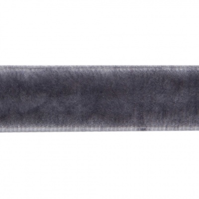 Лента бархатная нейлон, шир.12 мм, (упак. 45,7м), цв.189-т.серый - купить в Сарове. Цена: 457.61 руб.