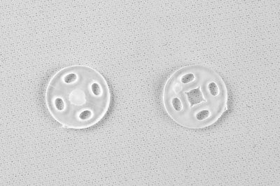 Кнопки пришивные пластиковые 10 мм, блистер 24шт, цв.-прозрачные - купить в Сарове. Цена: 48.41 руб.