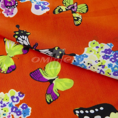 Плательная ткань "Софи" 7.1, 75 гр/м2, шир.150 см, принт бабочки - купить в Сарове. Цена 243.96 руб.