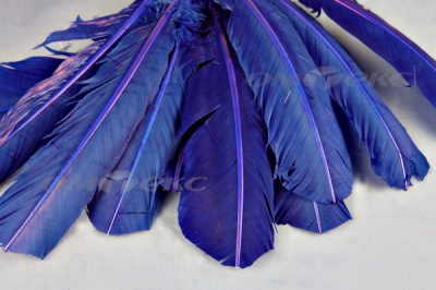 Декоративный Пучок из перьев, перо 23см/синий - купить в Сарове. Цена: 12.34 руб.